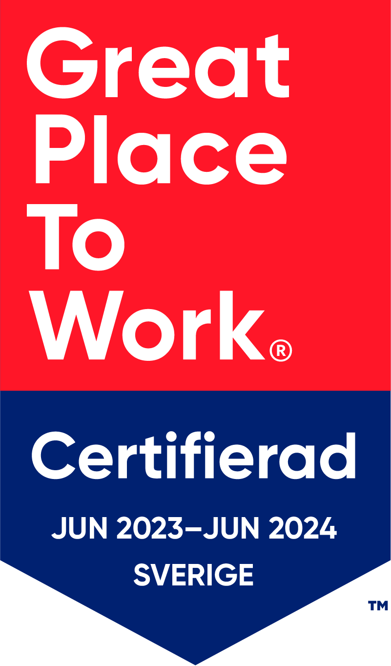 Hela koncernen Nordic LEVEL Group är certifierat enligt Great Place To Work